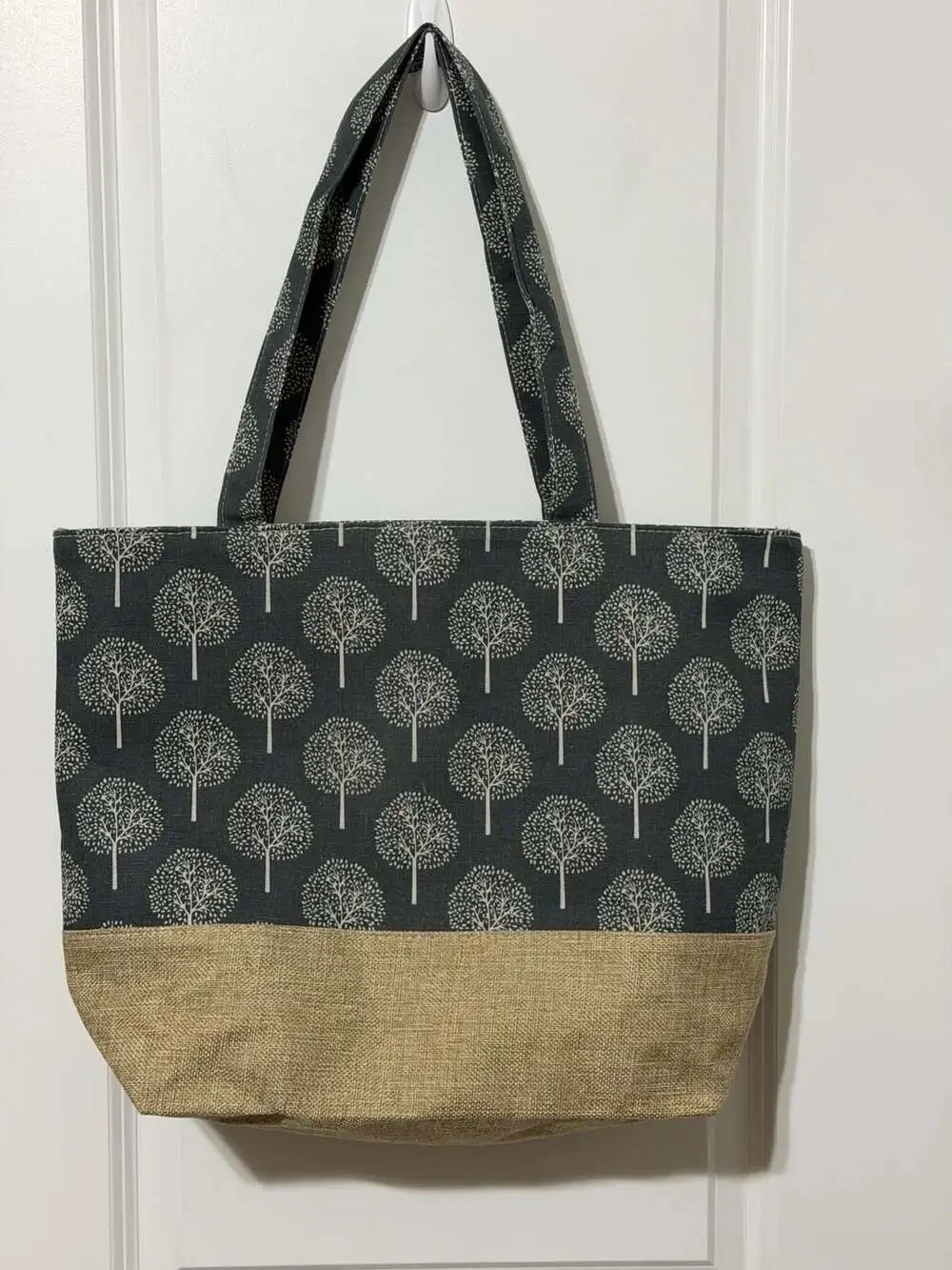 Paris Tree Print Viscose Tote Bag